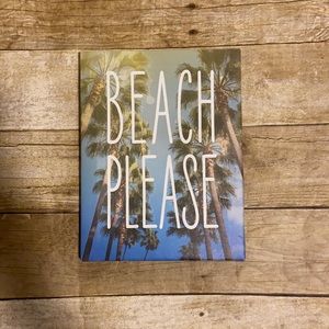 Canvas “Beach Please” Sign